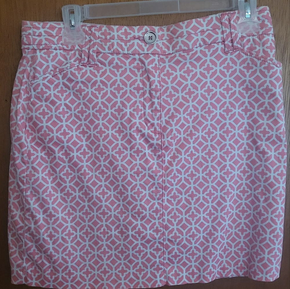 Charter Club Skort 8P Golf Skort Pink White